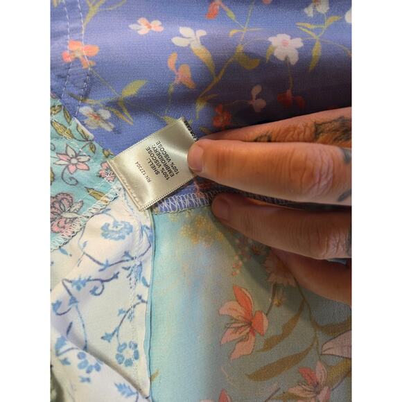 John Mark Floral Kimono Patchwork & Embroidered Size XL Viscose - Picture 15 of 16